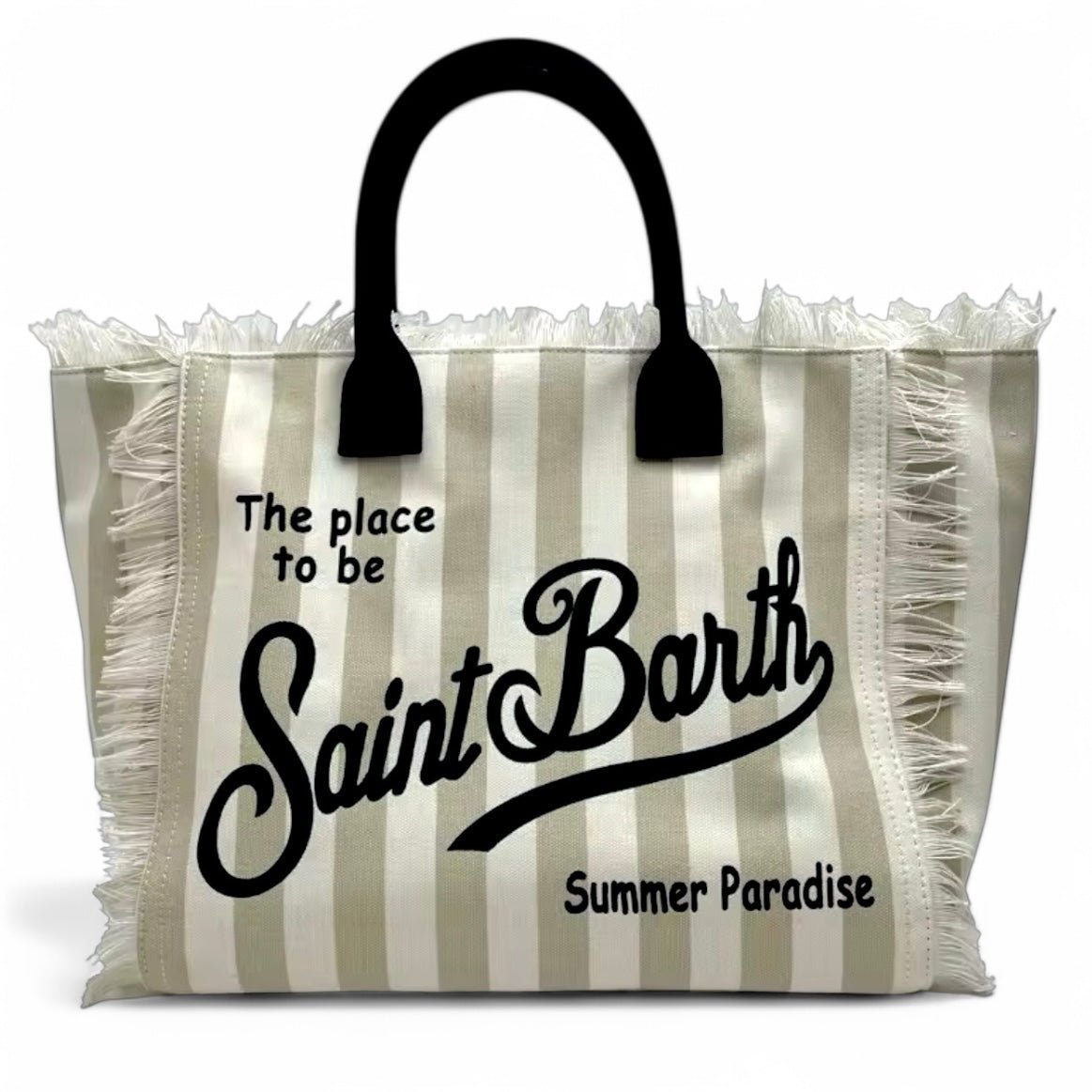 MC2 Saint Barth Borsa Spalla Vanity Righe Beige