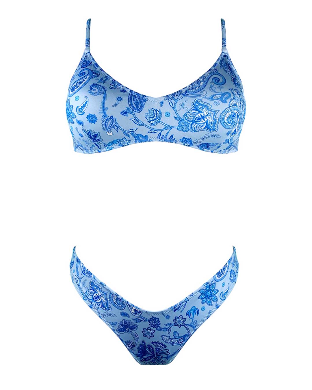 4giveness Bikini Top Antibes Cachemire Azzurro - Bikini D'amare Riccione