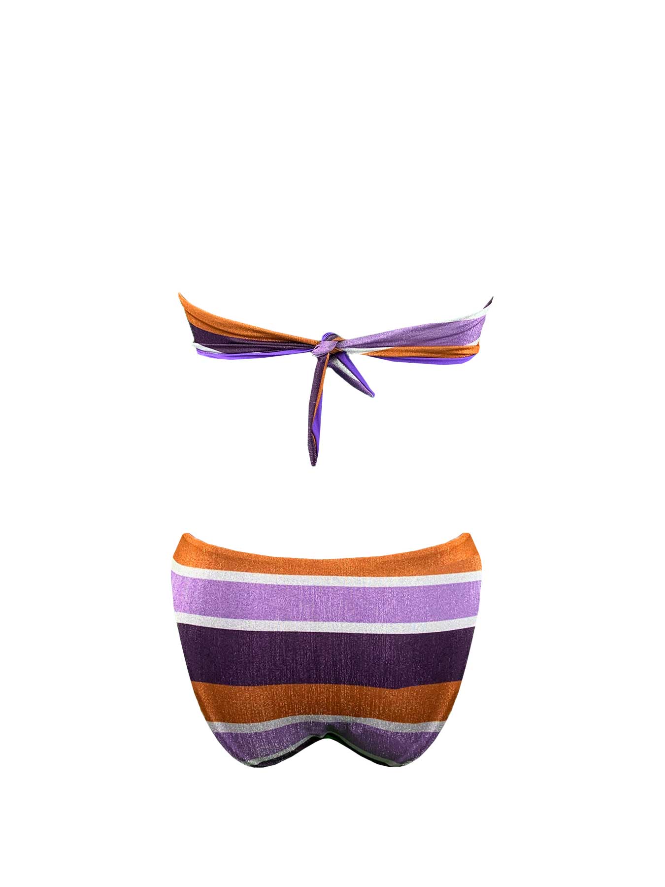 Bikini Balconcino Righe lurex Contatti Beachwear