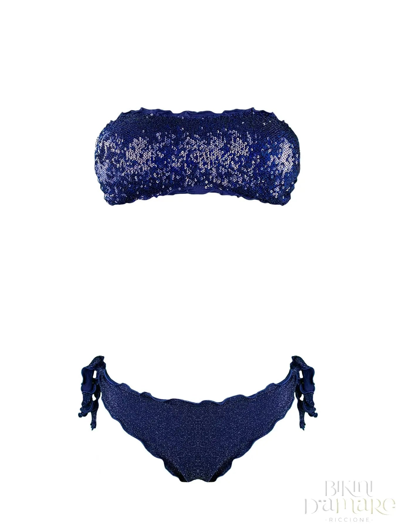 Bikini Fascia Paillettes Prillo Con Slip Lurex - Bikini D'amare Riccione