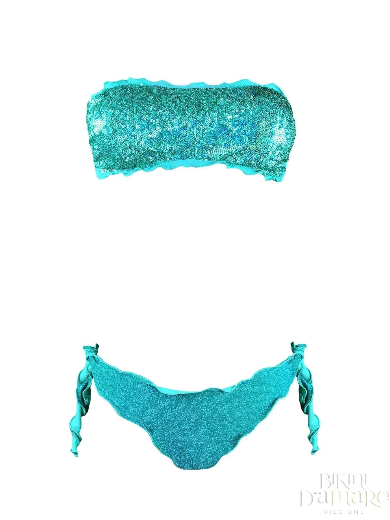 Bikini Fascia Paillettes Prillo Con Slip Lurex