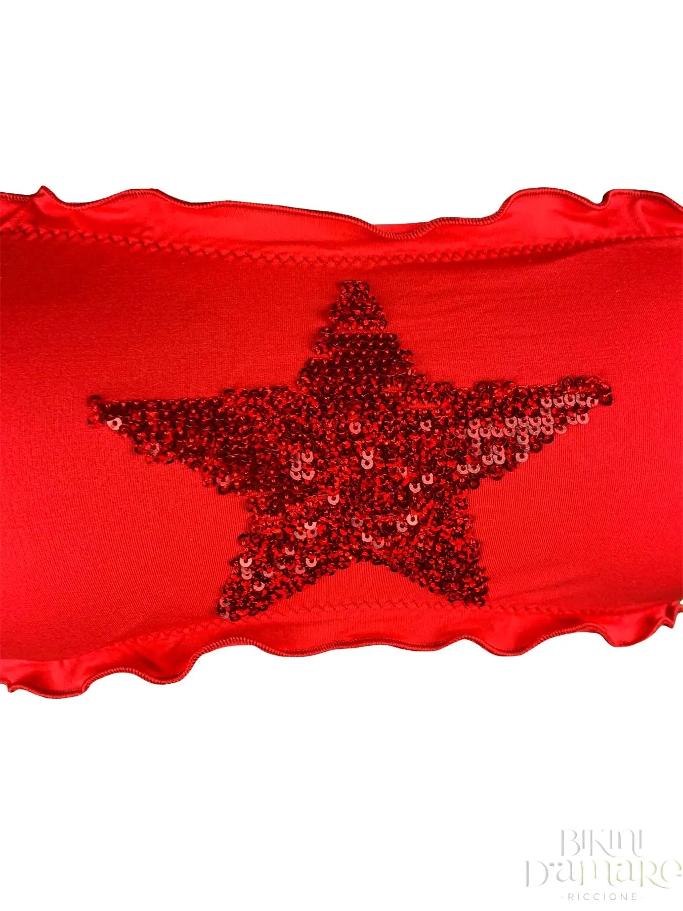 Bikini Fascia Paillettes Stella Rosso Sunny Beach - Bikini D'amare Riccione