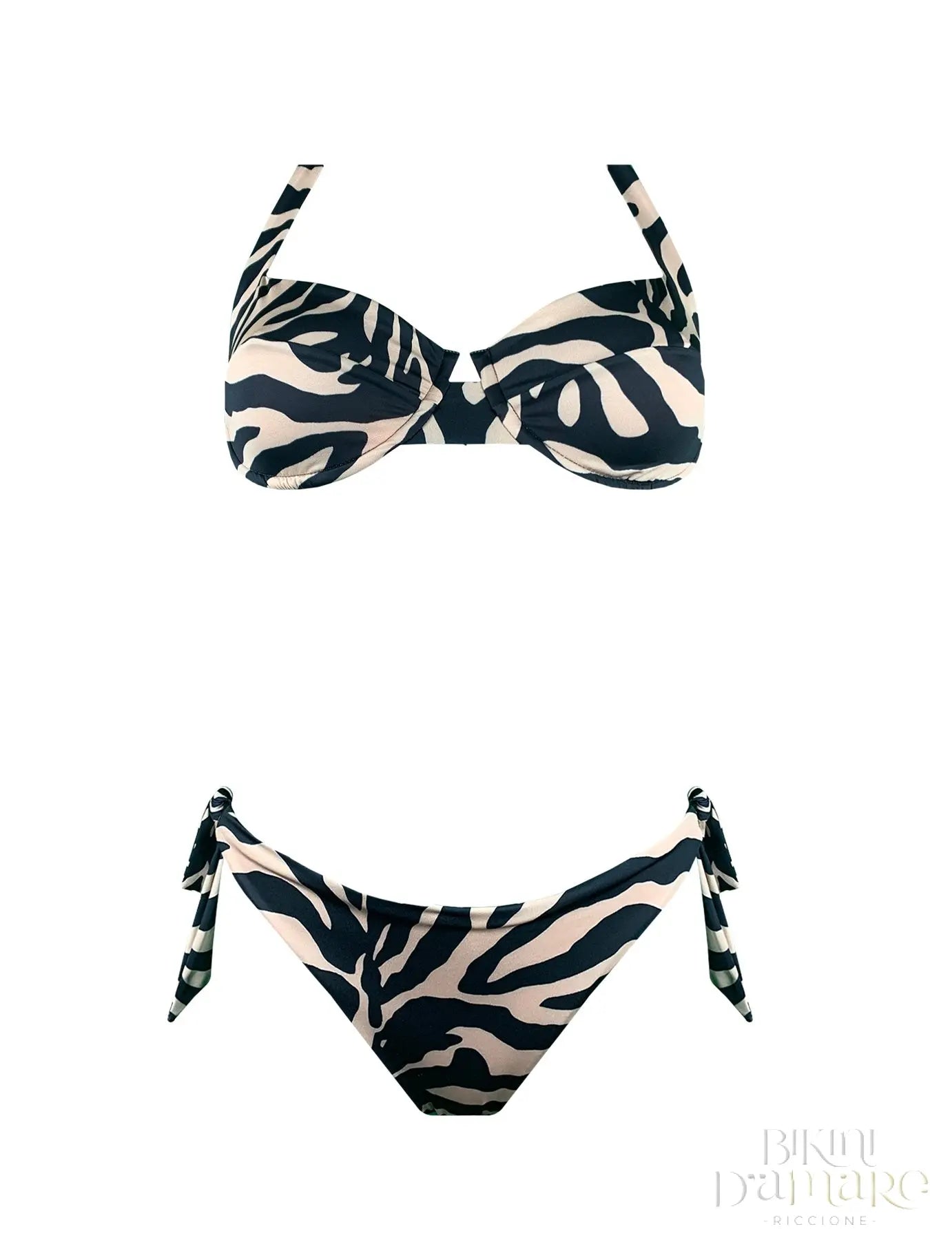 Bikini Ferretto KC Zebra Brown 2Bekini - Bikini D'amare Riccione