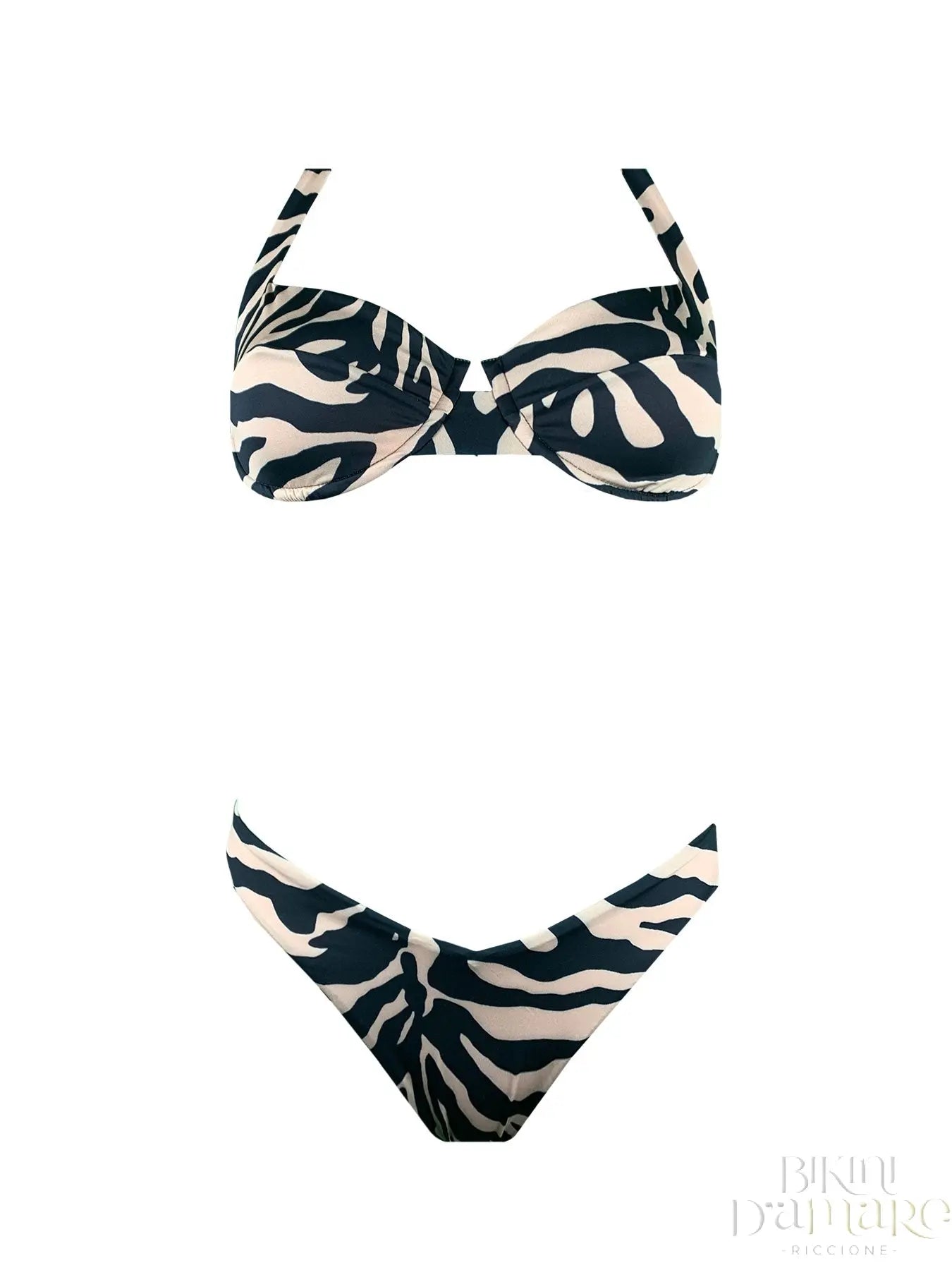 Bikini Ferretto KC Zebra Brown 2Bekini - Bikini D'amare Riccione