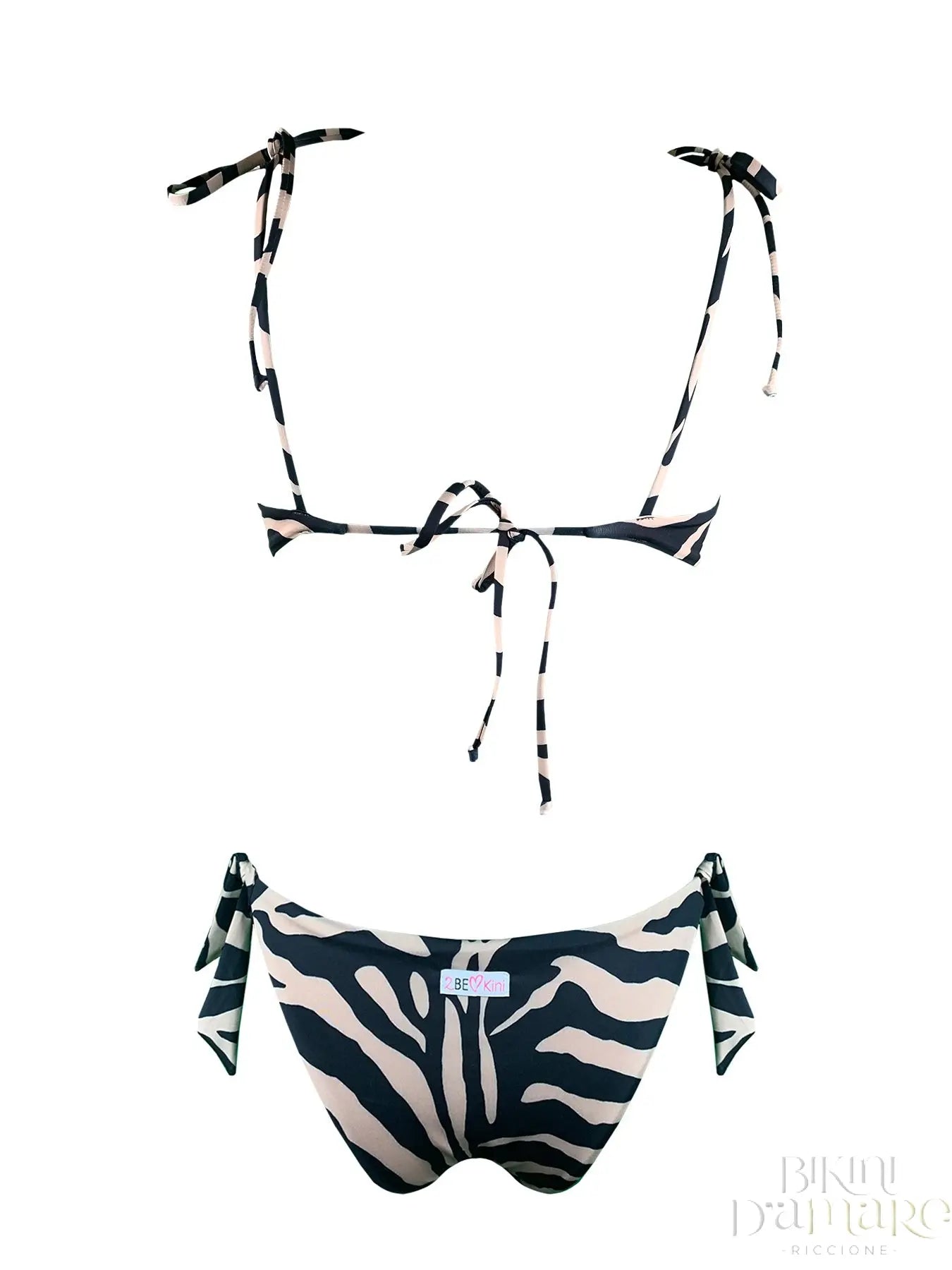 Bikini Top Zebra Brown 2Bekini - Bikini D'amare Riccione