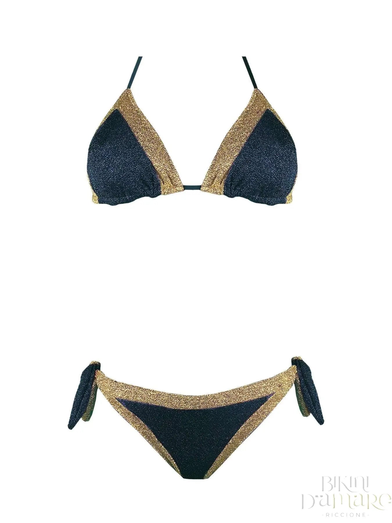 Bikini Triangolo Lurex Bicolor