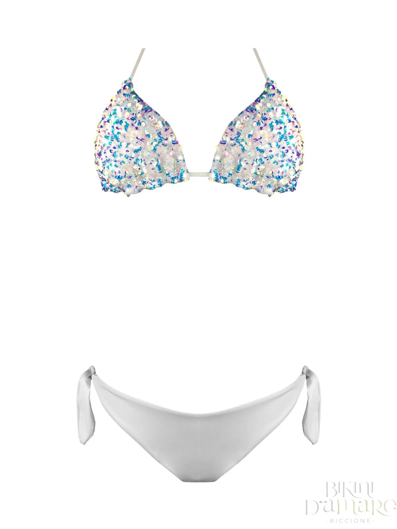 Bikini Triangolo Paillettes Arcobaleno - Bikini D'amare Riccione