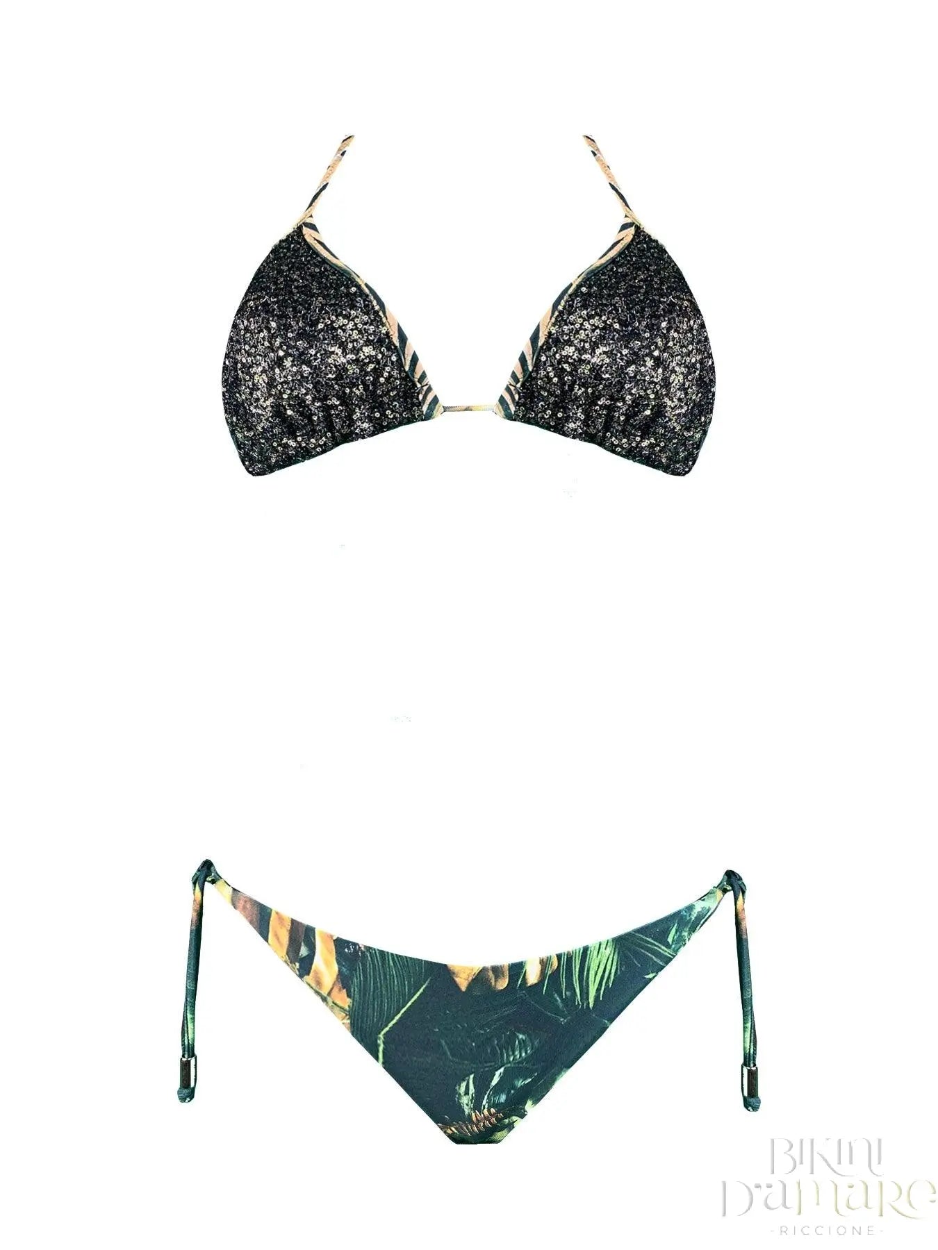 Bikini Triangolo Paillettes Jungle - Bikini D'amare Riccione