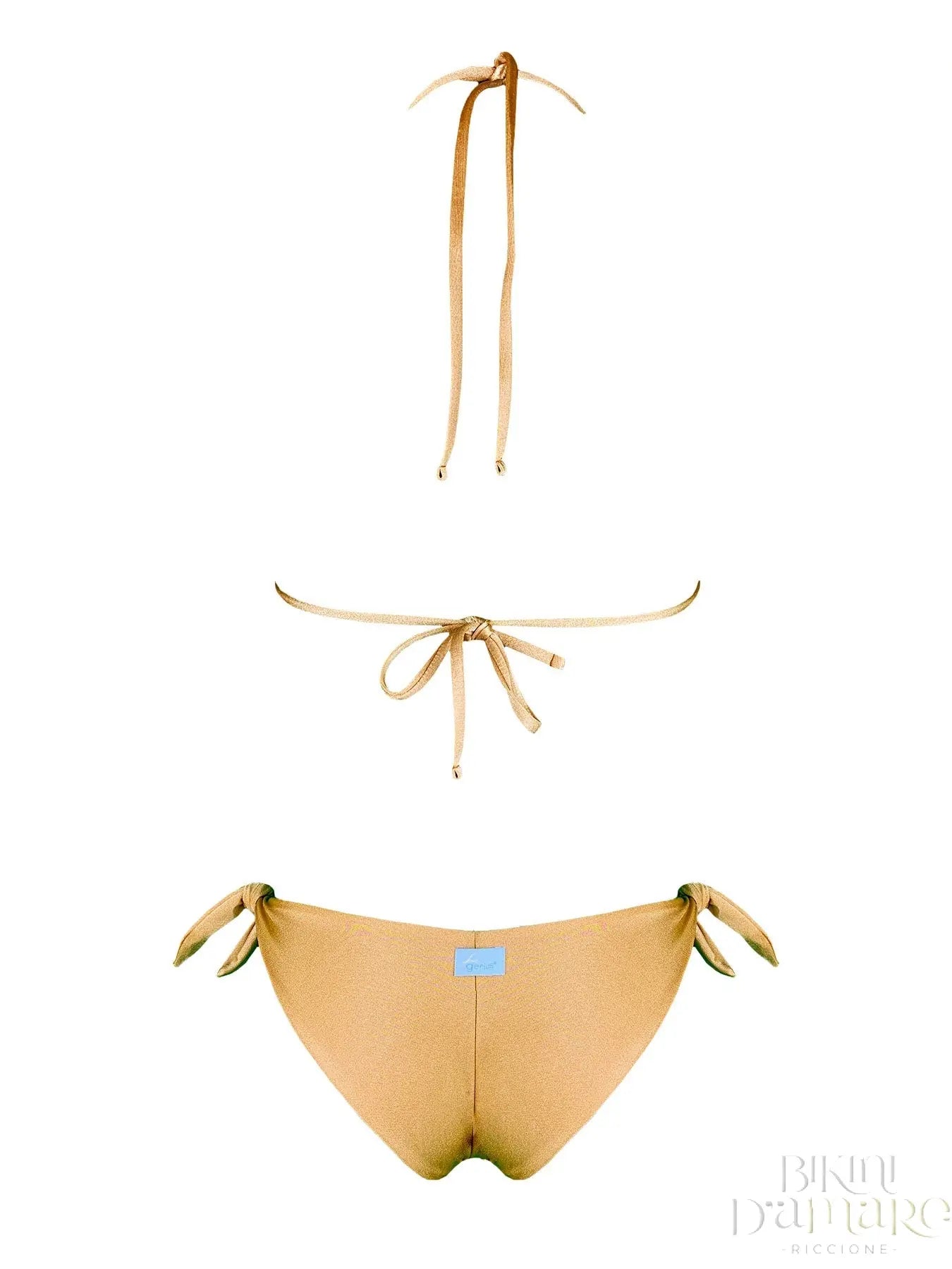 Bikini Triangolo Paillettes Oro Malibù Genius - Bikini D'amare Riccione