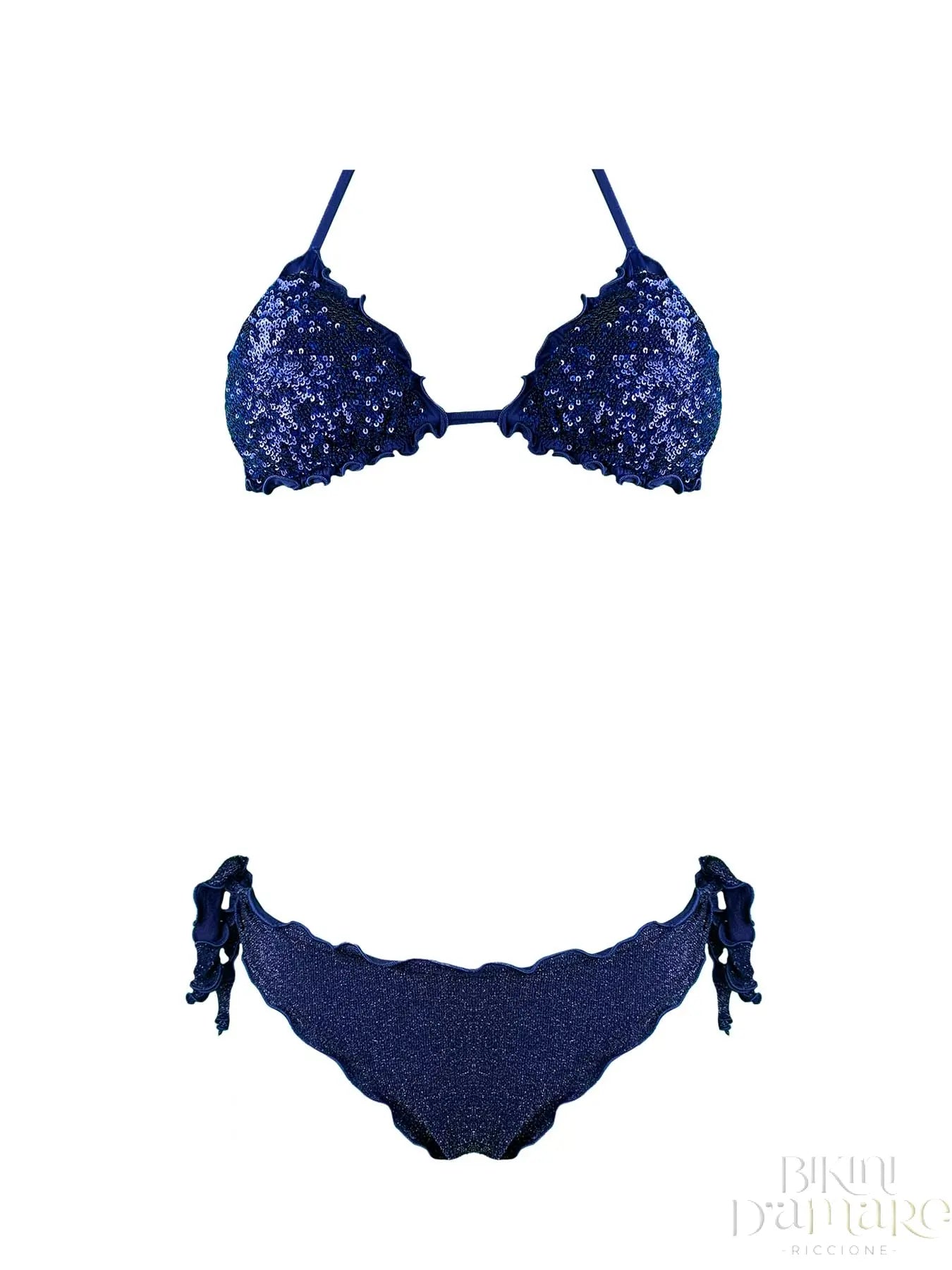 Bikini Triangolo Paillettes Prillo Con Slip Lurex - Bikini D'amare Riccione