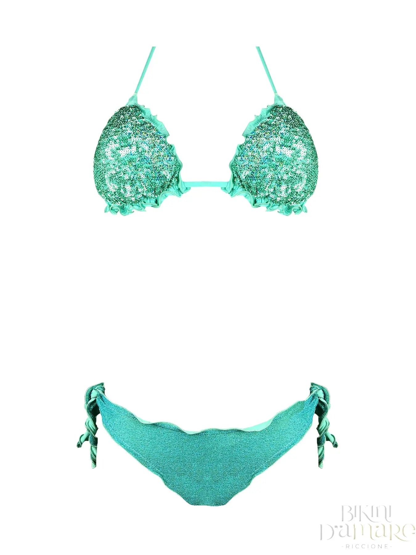 Bikini Triangolo Paillettes Prillo Con Slip Lurex - Bikini D'amare Riccione