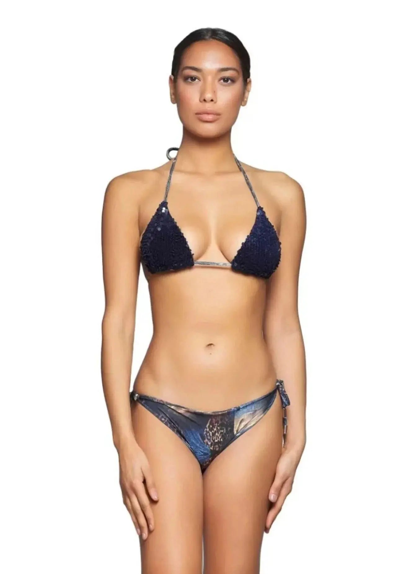 Bikini Triangolo Paillettes Velluto Acqua di Cocco - Bikini D'amare Riccione