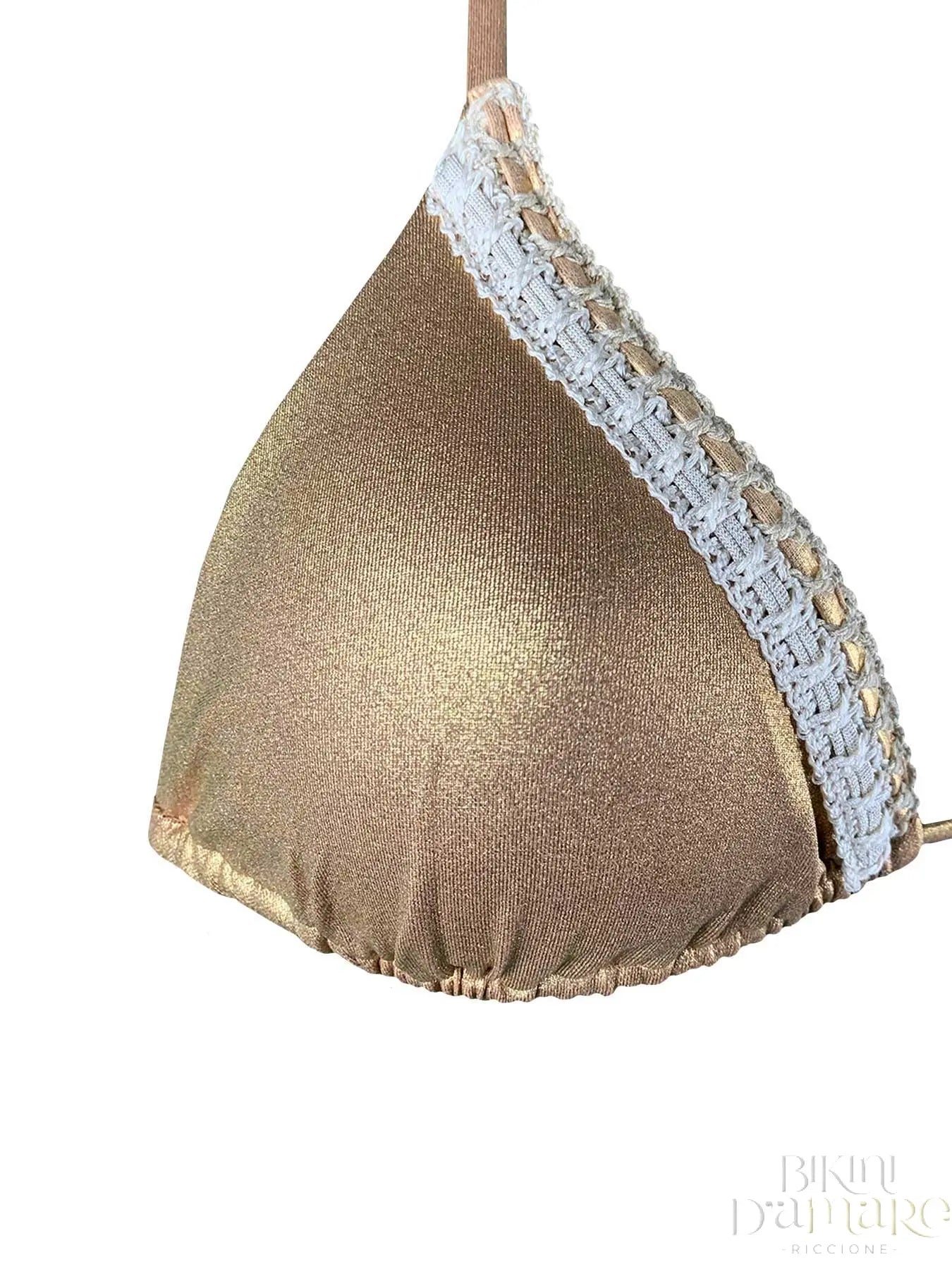 Bikini Triangolo Passamaneria Oro Genius - Bikini D'amare Riccione