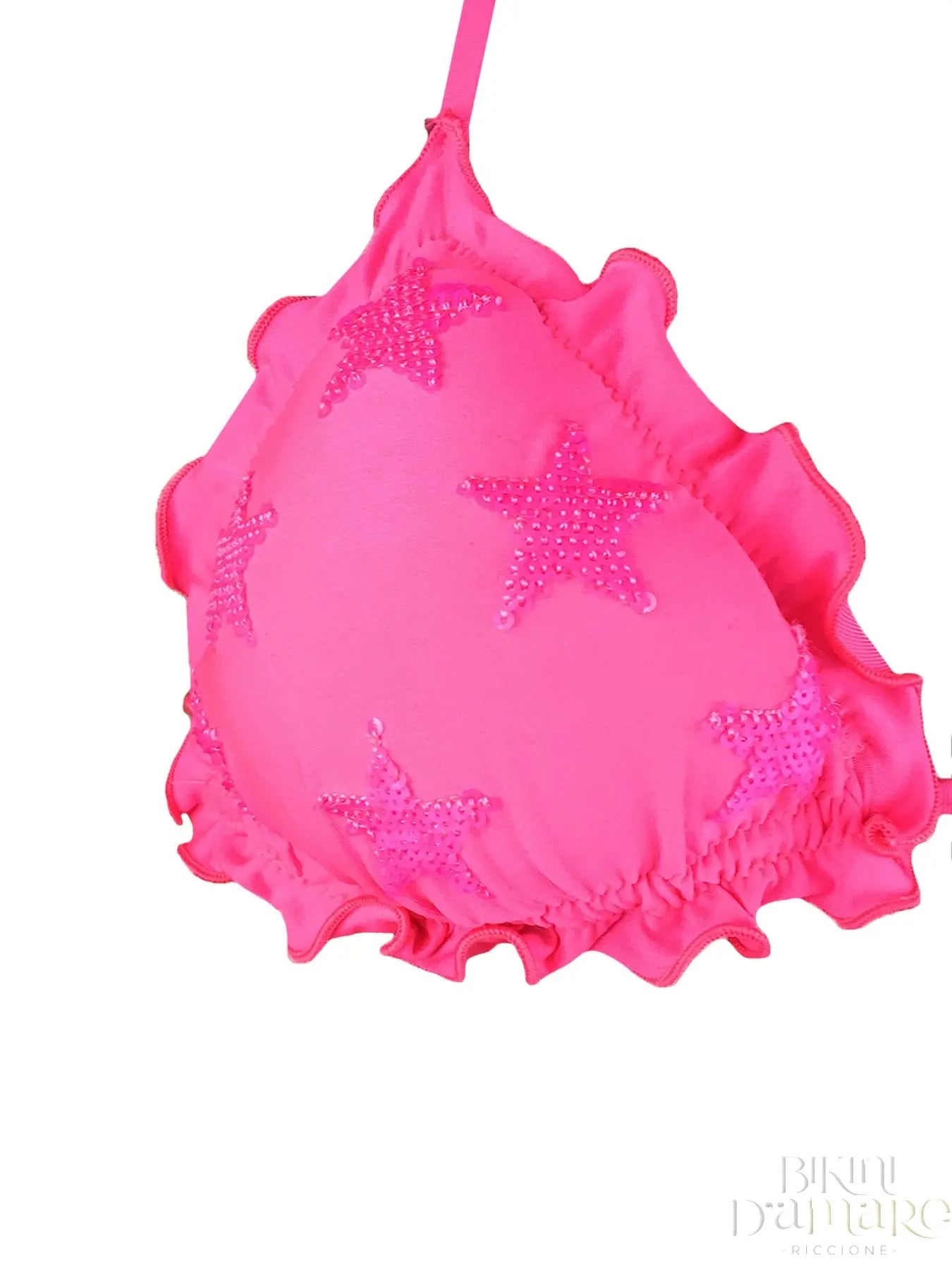 Bikini Triangolo Stelle Paillettes Fluo - Bikini D'amare Riccione