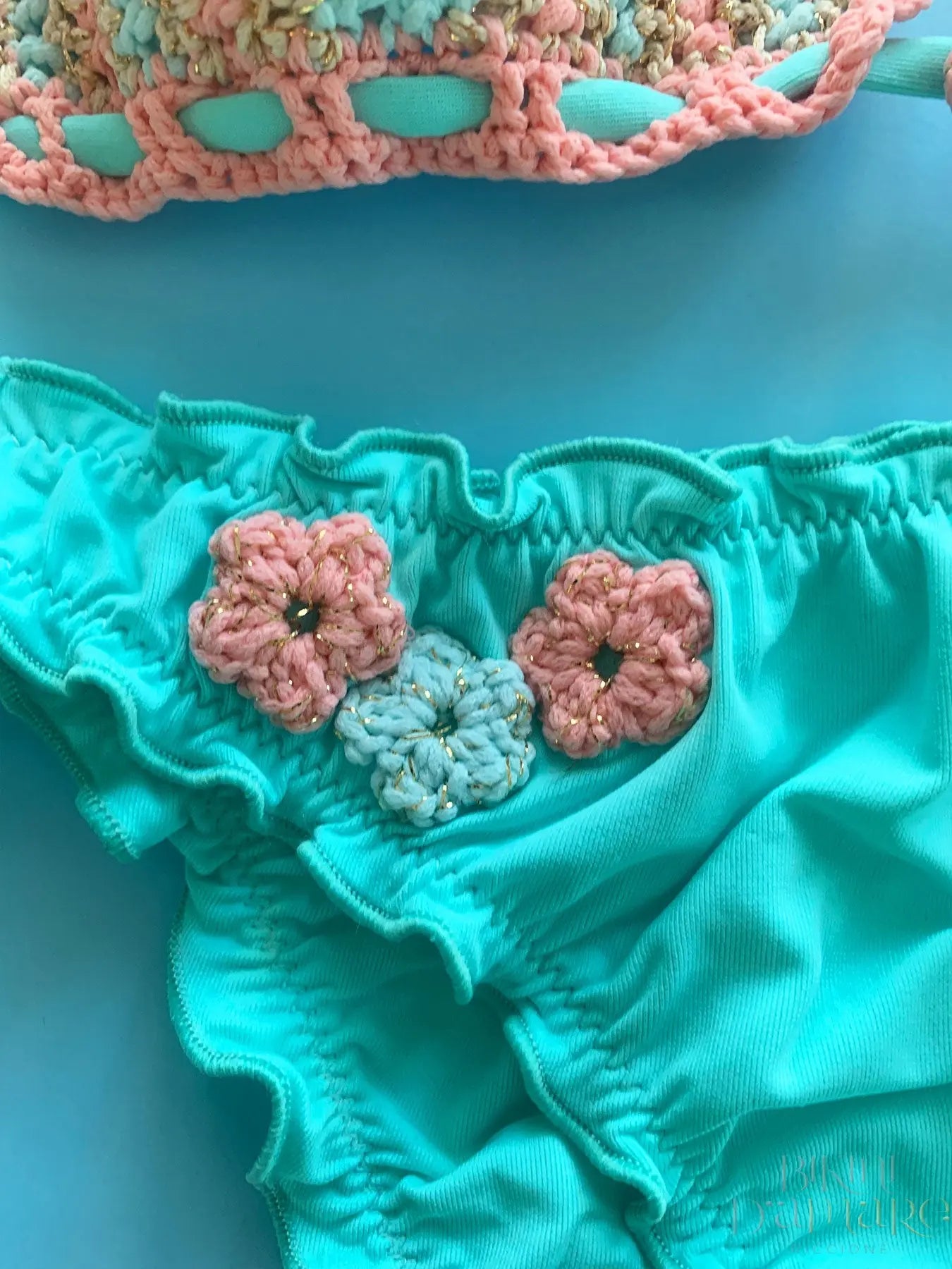 Bikini Triangolo Uncinetto Fiori Mermiad - Bikini D'amare Riccione