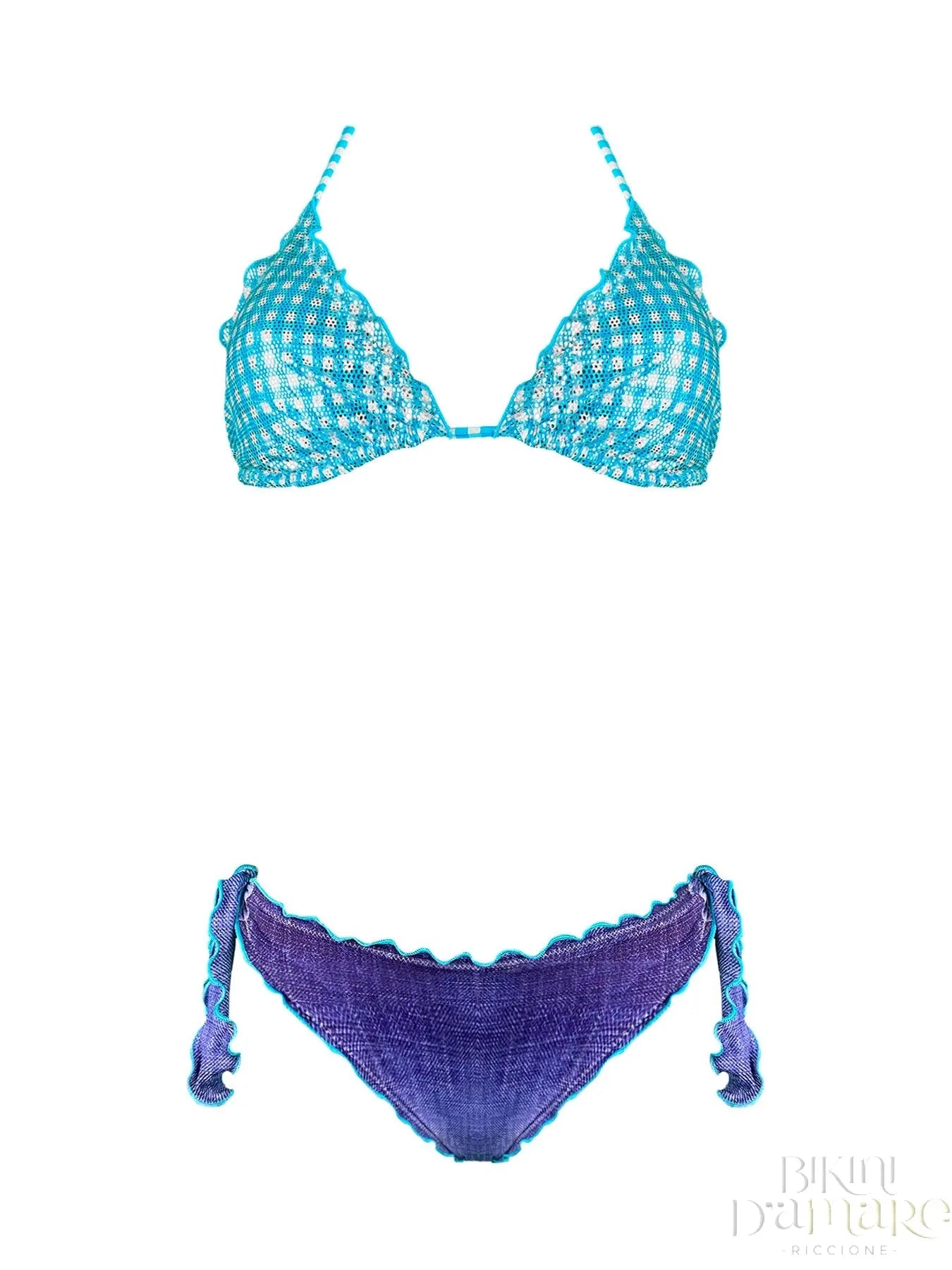 Bikini Triangolo Vichy E Jeans Genius - Bikini D'amare Riccione