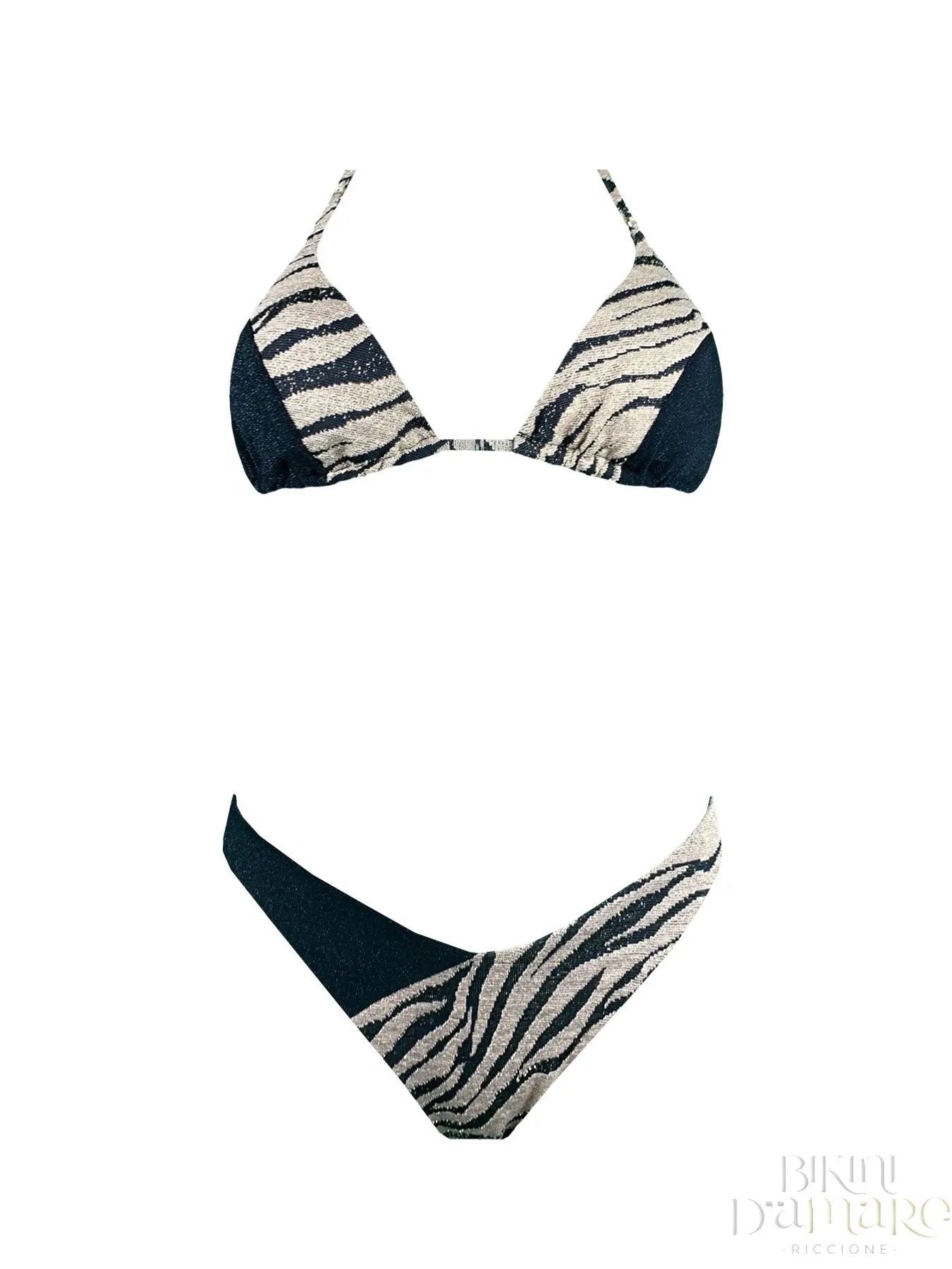 Bikini Triangolo Zebra Lurex 2Bekini - Bikini D'amare Riccione