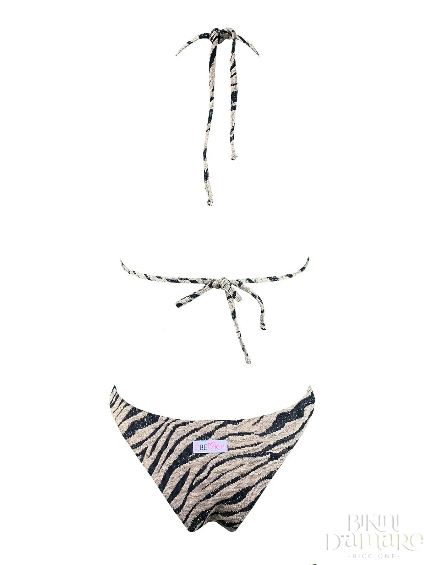 Bikini Triangolo Zebra Lurex 2Bekini - Bikini D'amare Riccione