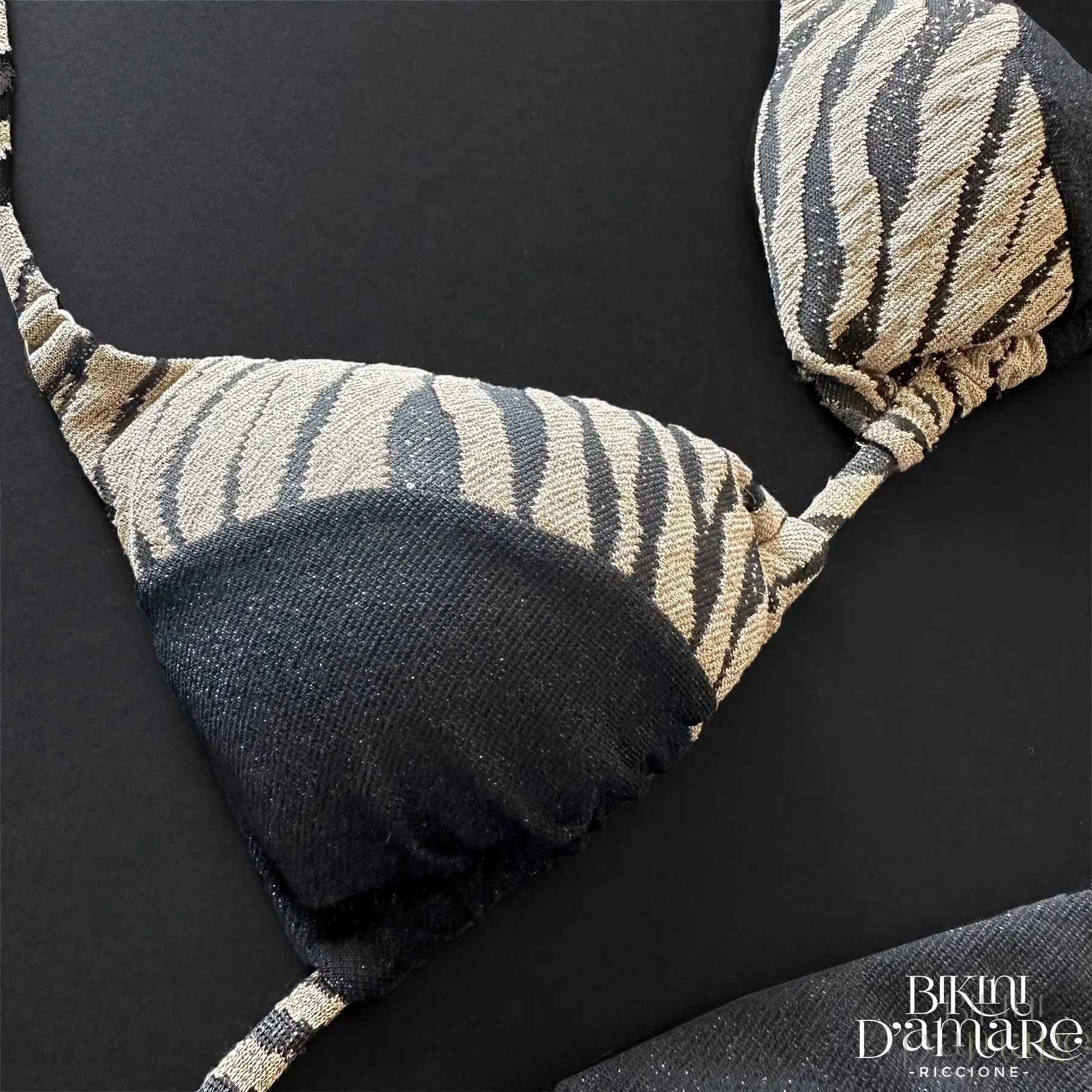 Bikini Triangolo Zebra Lurex 2Bekini - Bikini D'amare Riccione