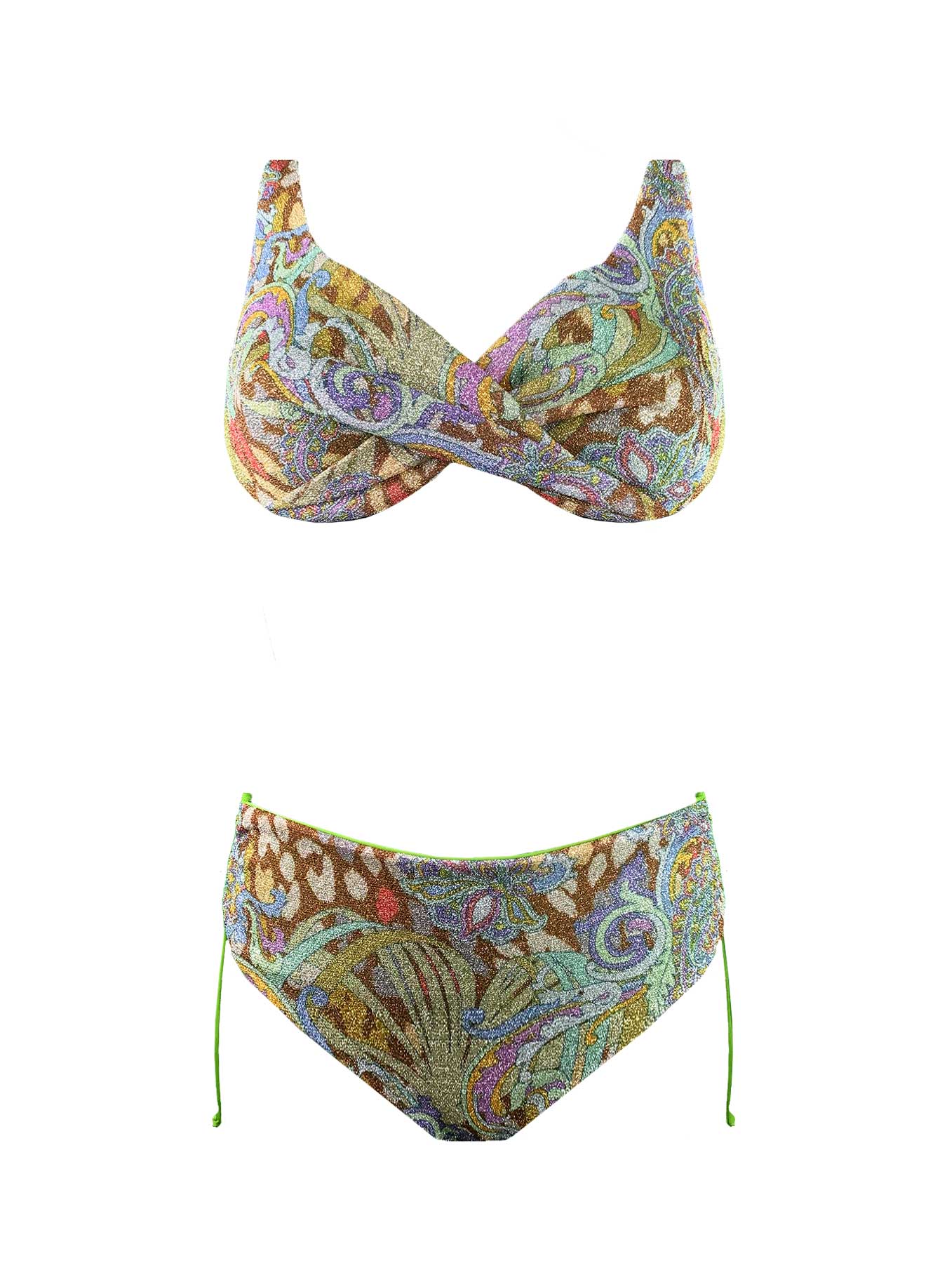 Coals Beach Bikini Ferretto KC Pistacchio Fantasia Lurex Coals Beach