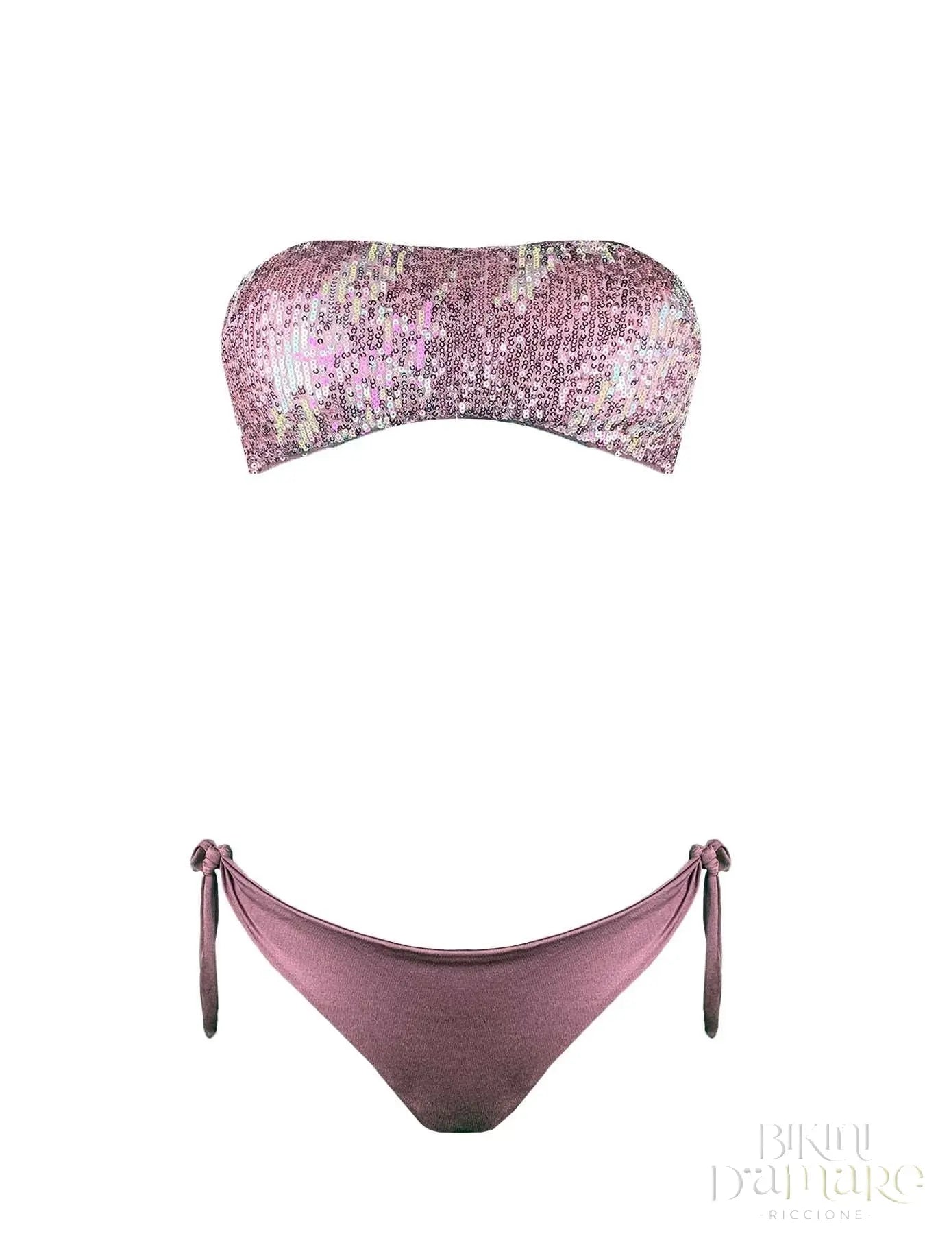 Bikini Fascia Paillettes Amarena Malibù