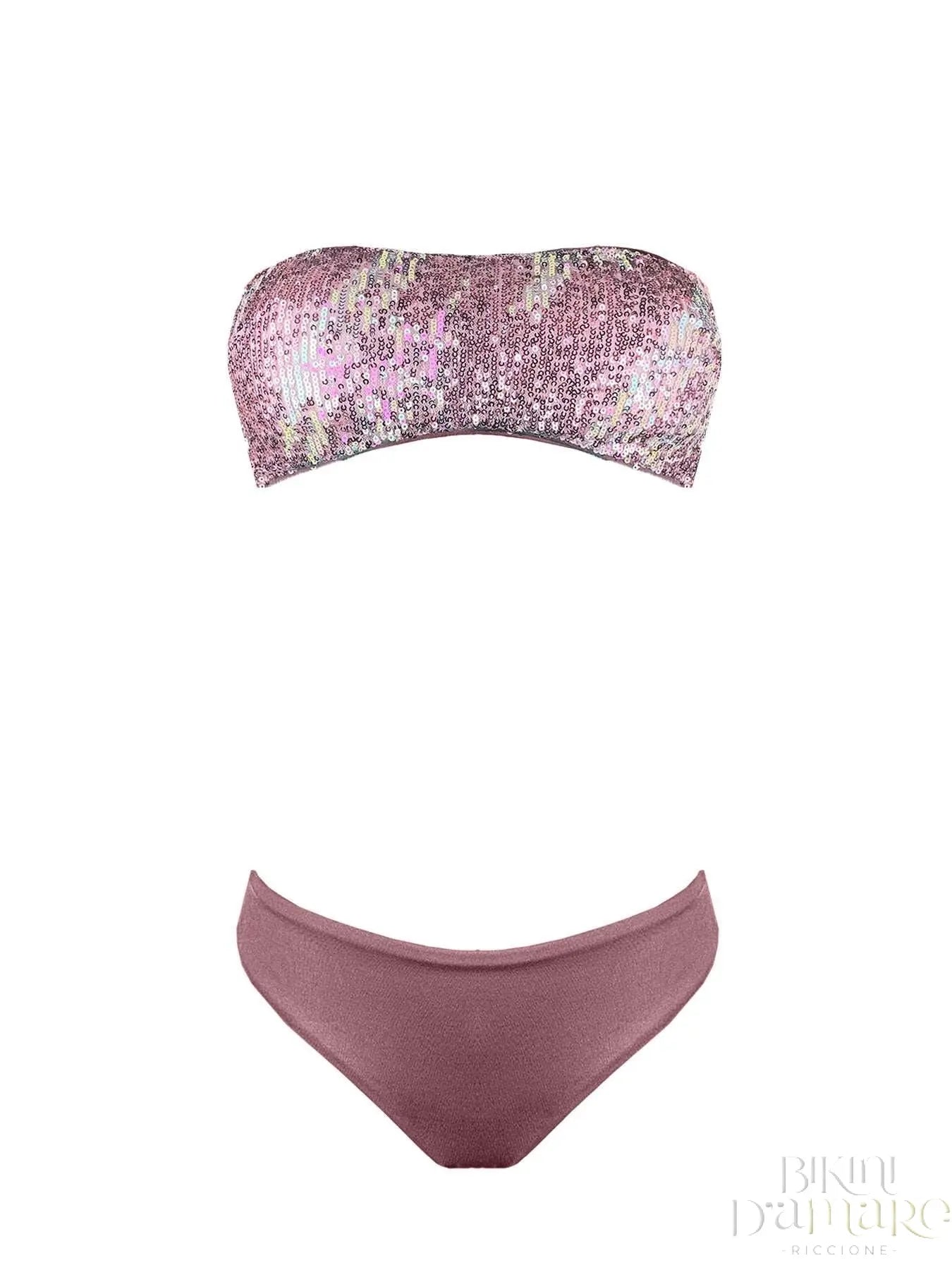 Bikini Fascia Paillettes Amarena Malibù