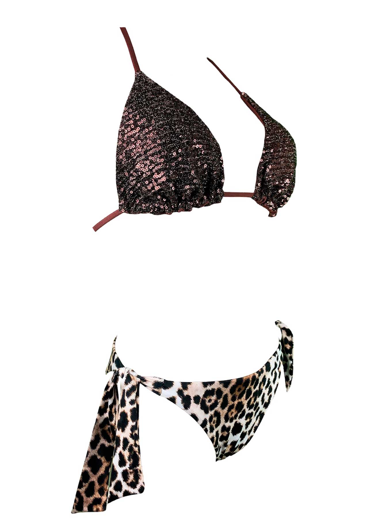 Genius Bikini Triangolo Paillettes Maku Cioccolato