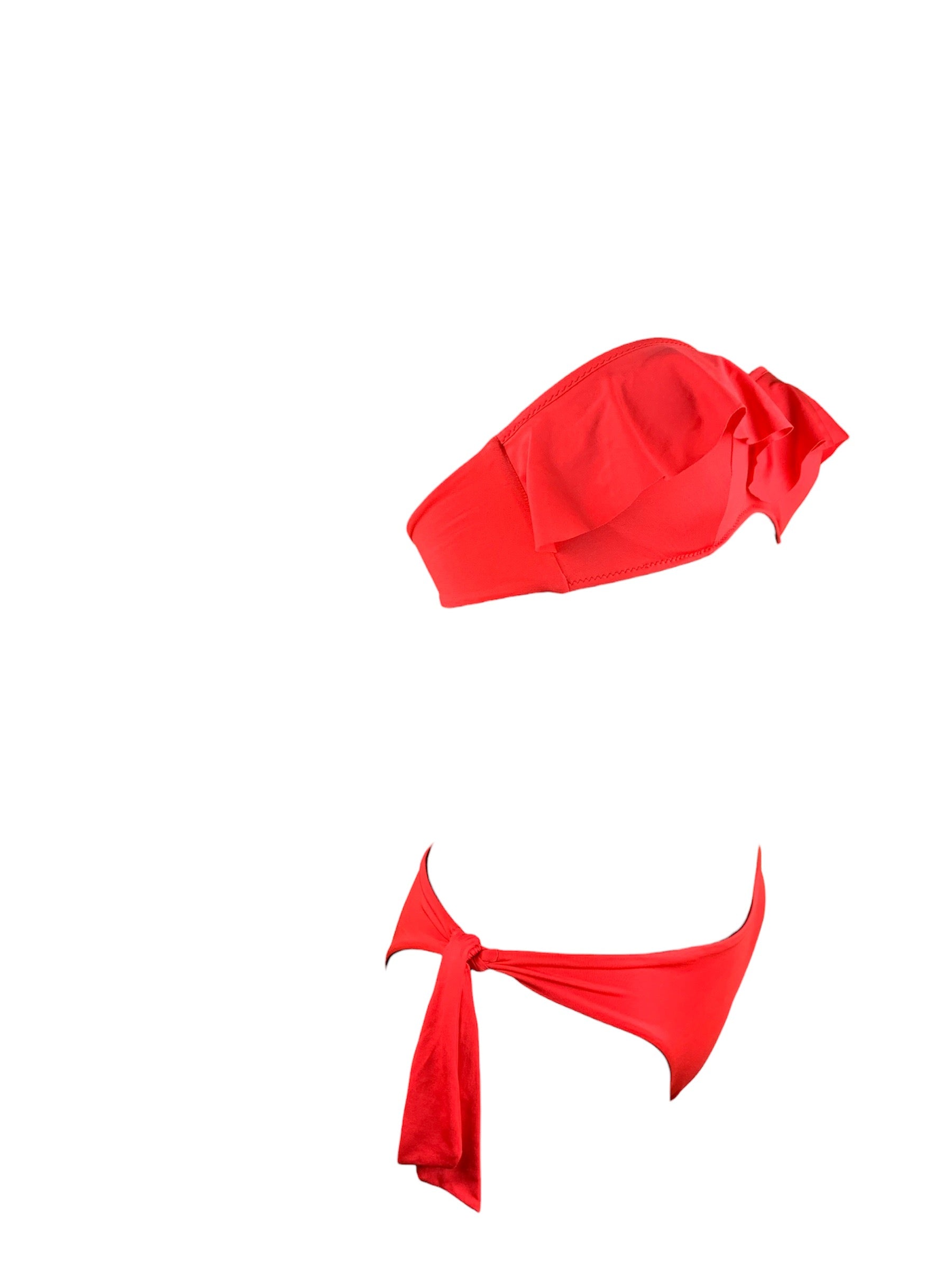 Marette Bikini Balconcino Voulant Rosso Marette Beachwear