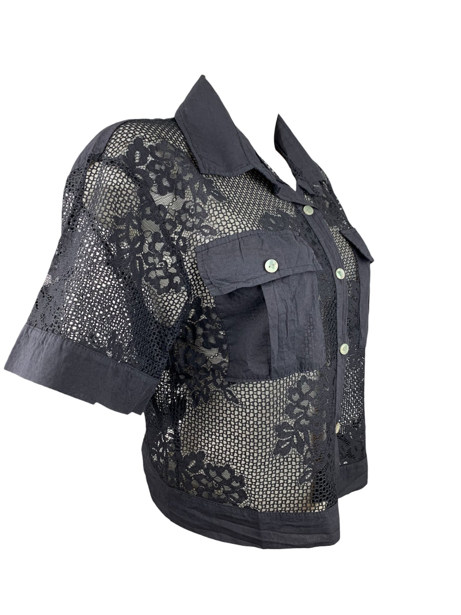 Bighet Camicia Pizzo con Tasche -Scegli il Colore-