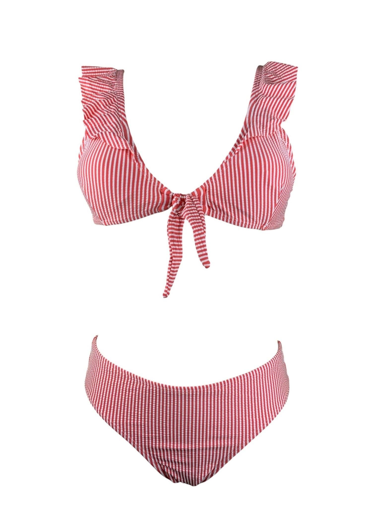 Bikini Brassiere Voulant Righe Accadueo