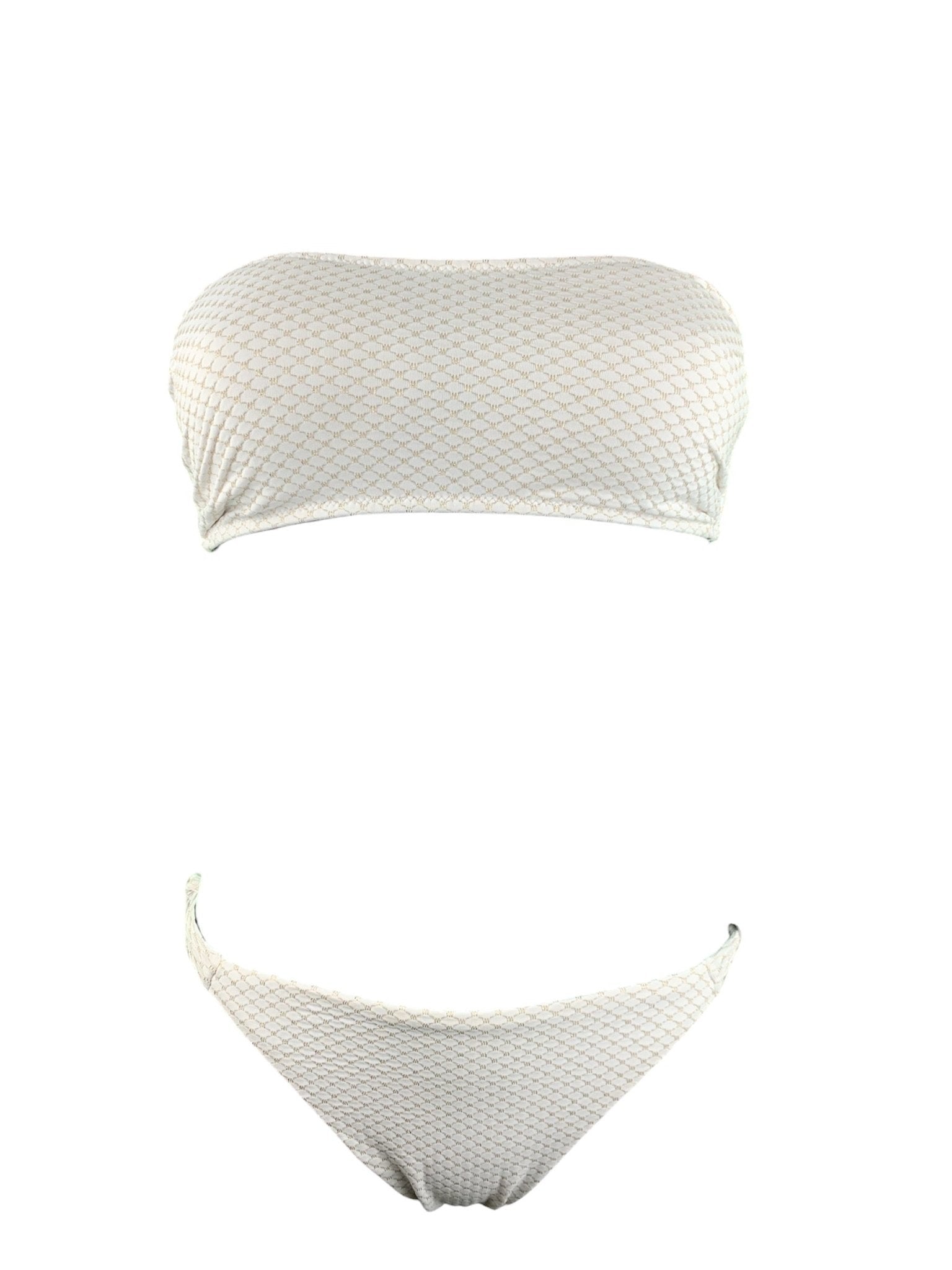 Bikini Fascia Nido d’Ape Bianco Contatti