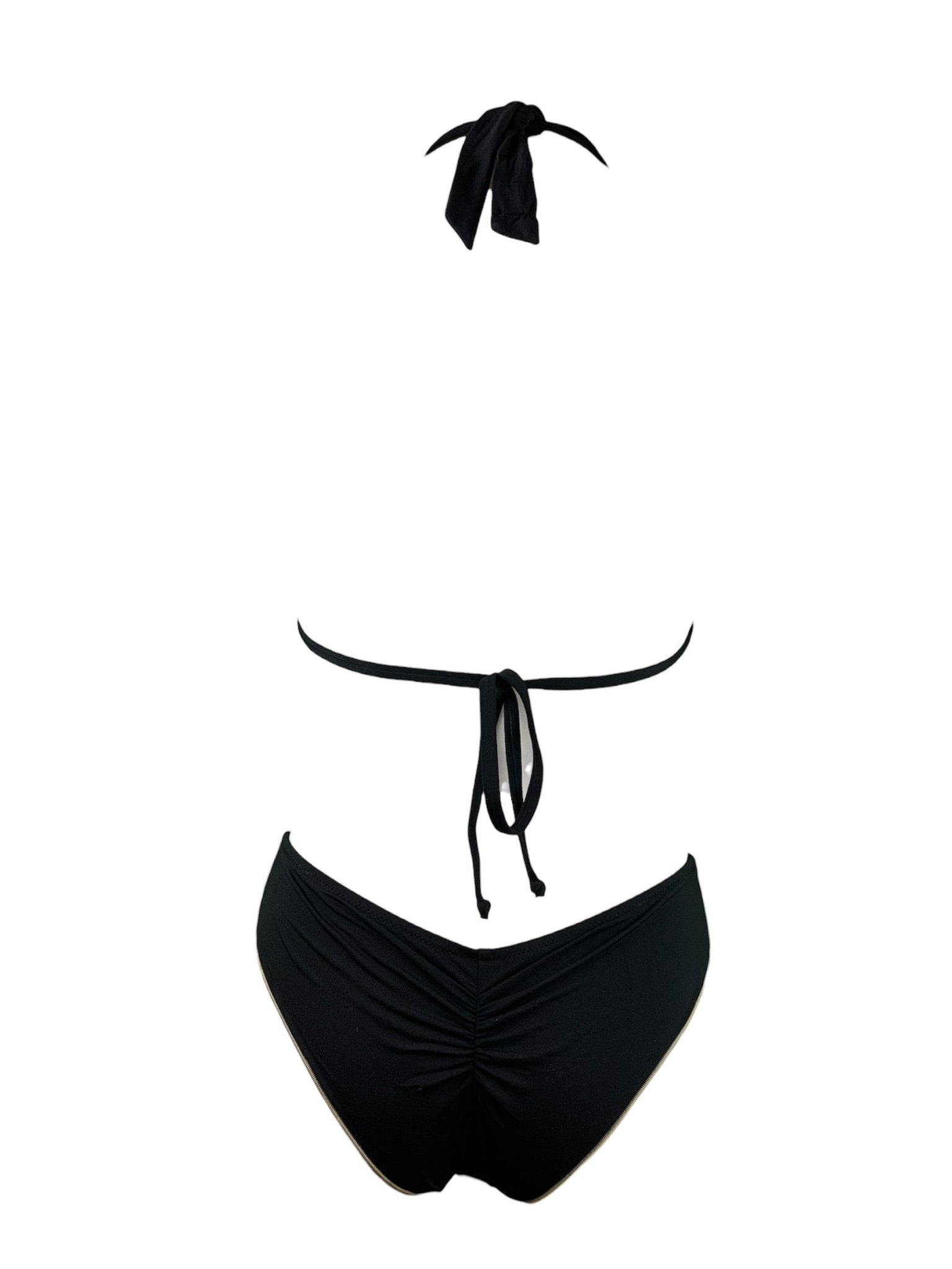 Bikini Triangolo Nero/Oro Unimar