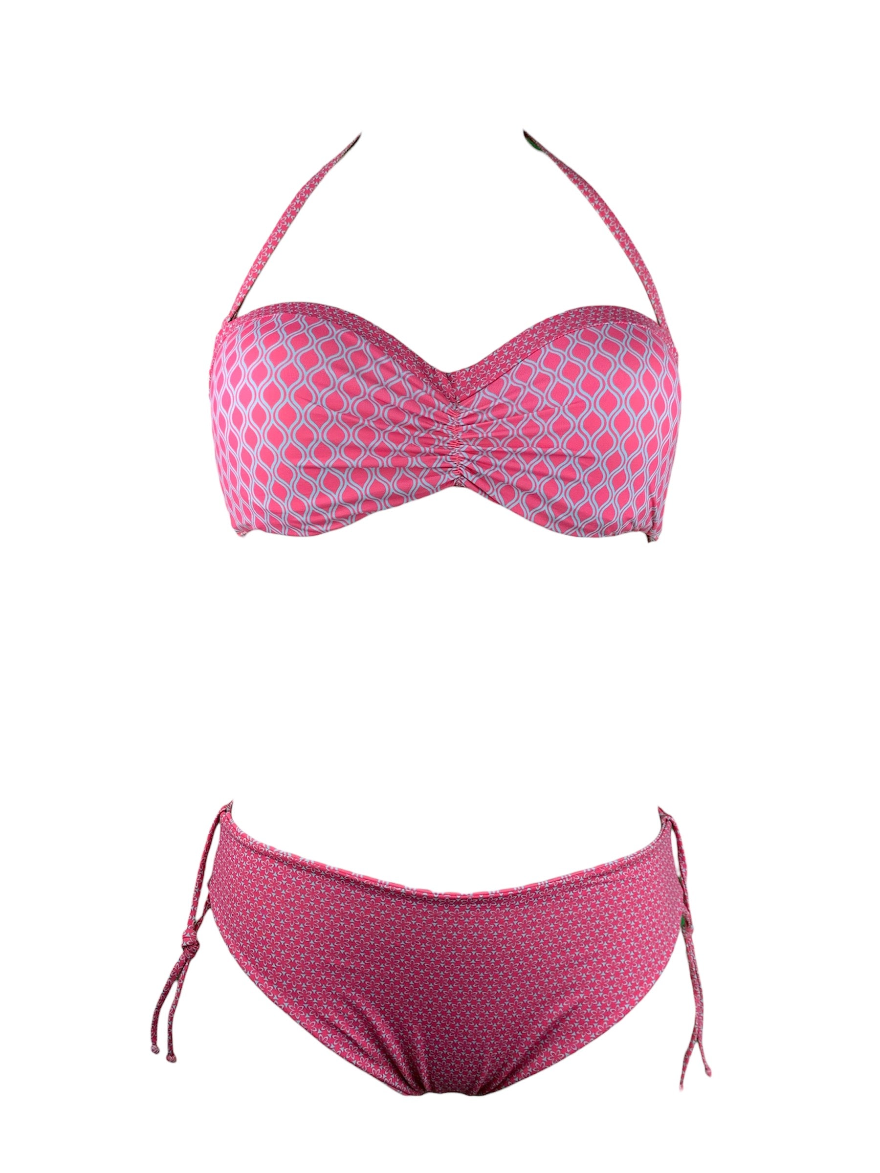 Bikini Balconcino Bicolore Fantasia Marette Beachwear