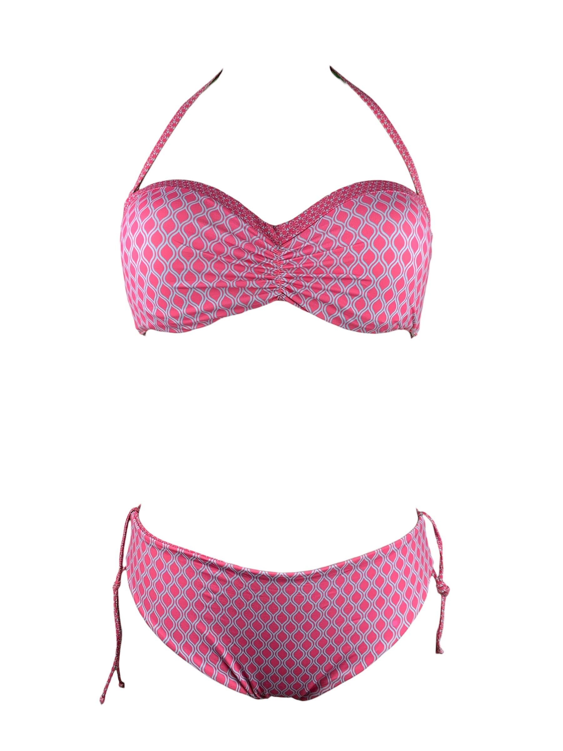 Bikini Balconcino Bicolore Fantasia Marette Beachwear