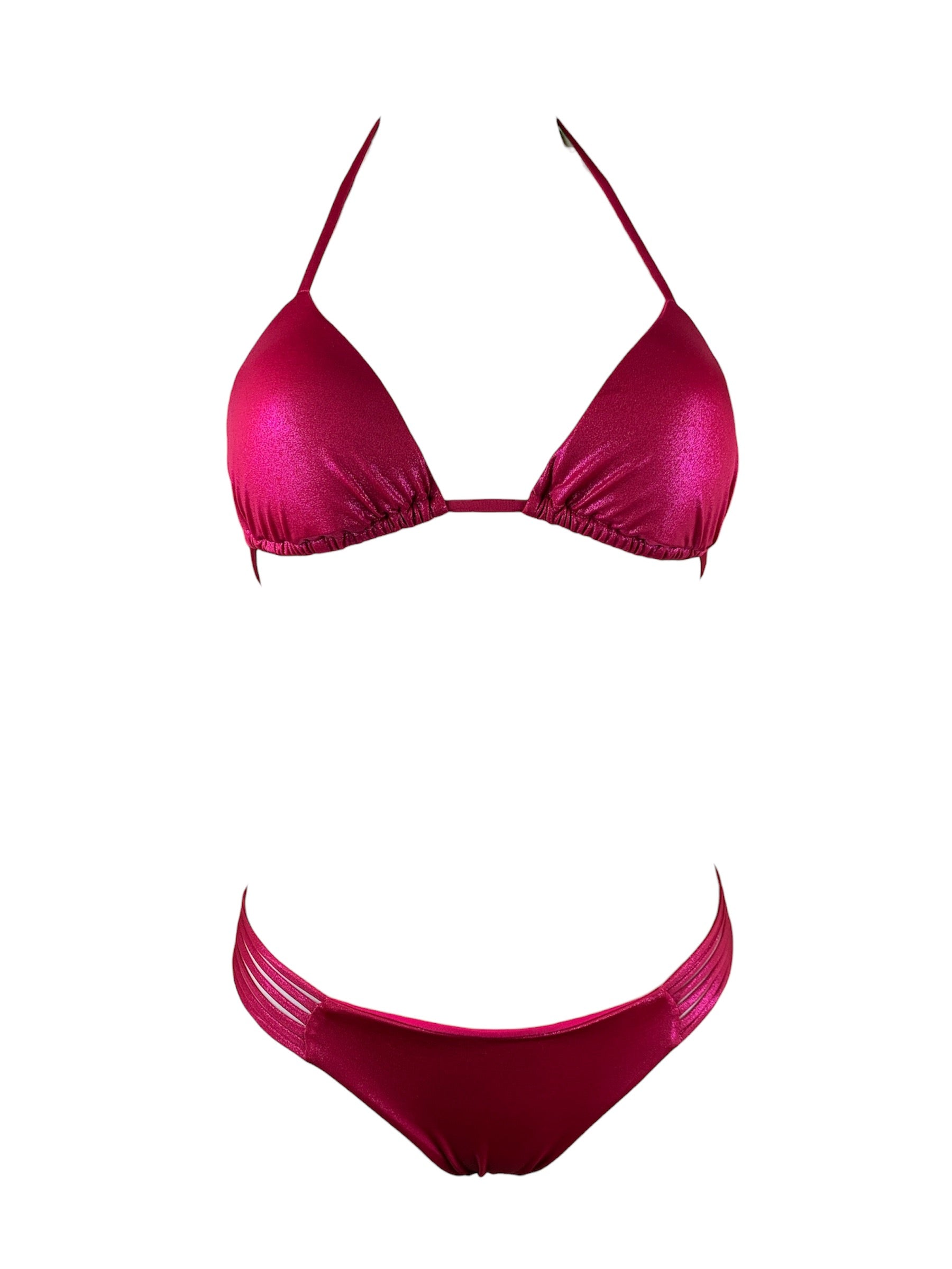 Bikini Triangolo Spalmato Fuxia Bikini D'amare