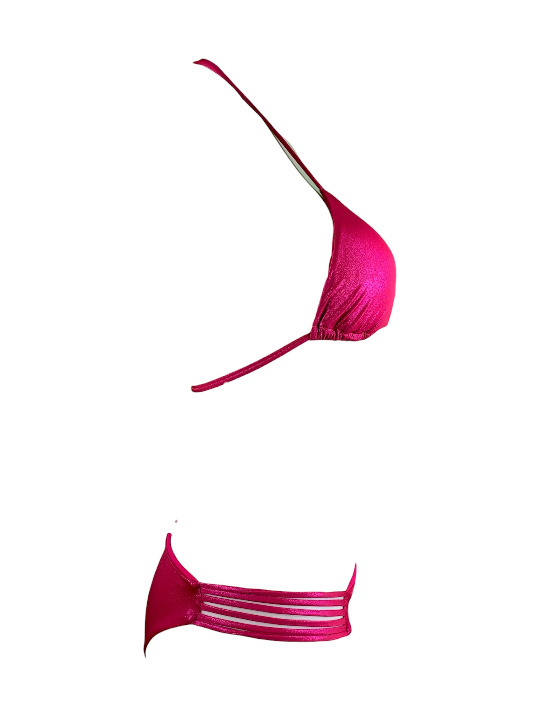 Bikini Triangolo Spalmato Fuxia Bikini D'amare