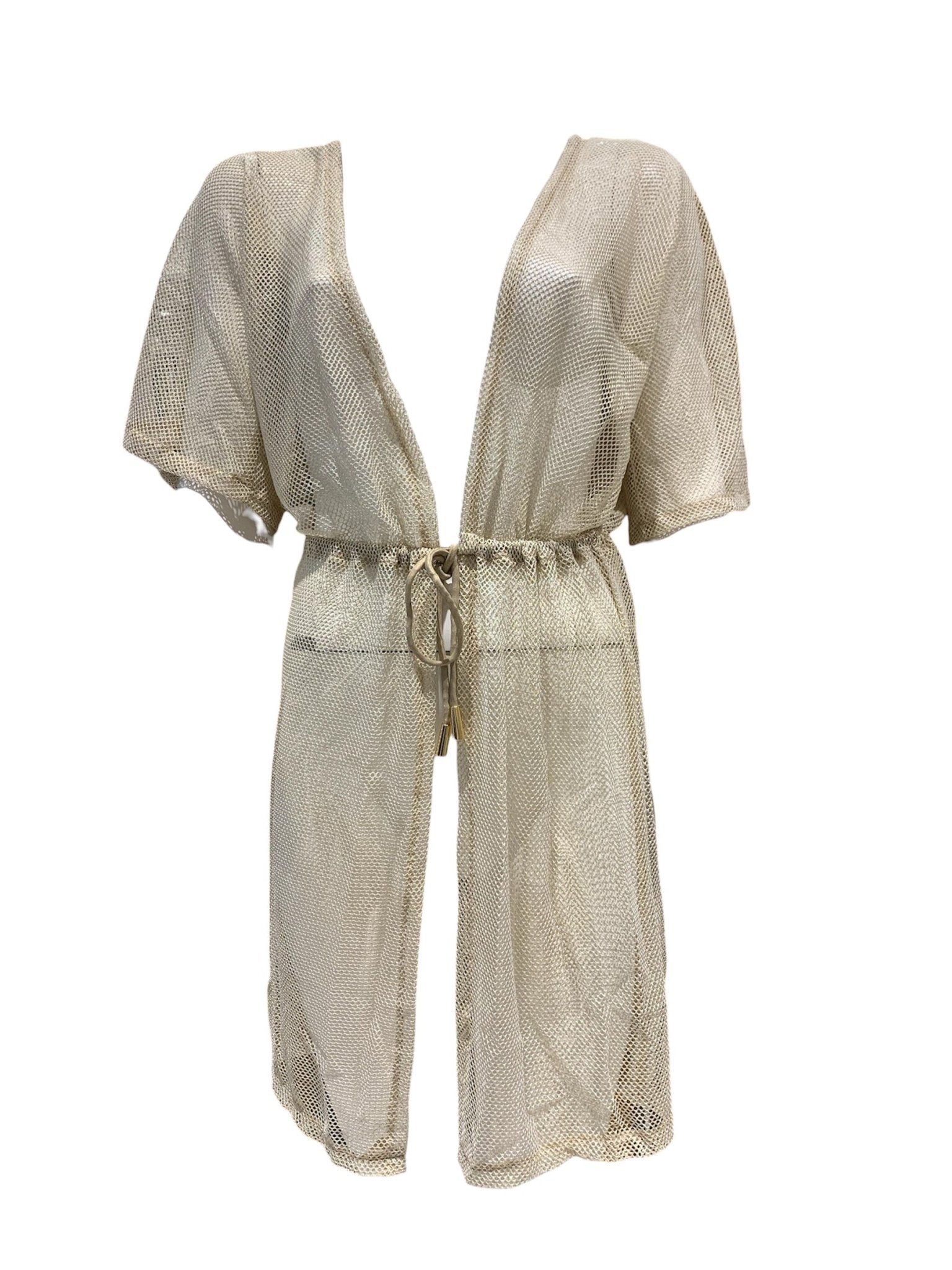 Genius Kimono Corto Rete Oro Genius Beachwear