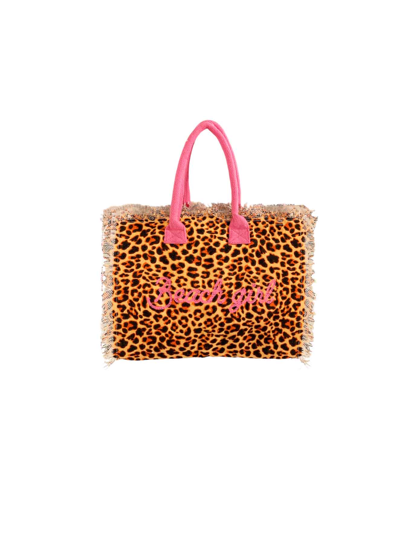 Set Beach Girl New Leopard Borsa Media - Telo Mare - Borsetta Handbag Bikini D'amare Riccione