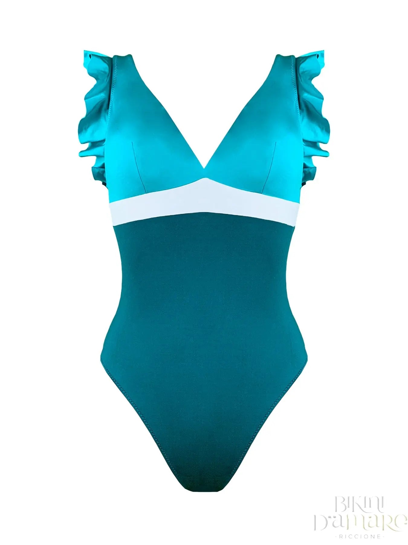 Intero Bicolore con Voulant - Bikini D'amare Riccione