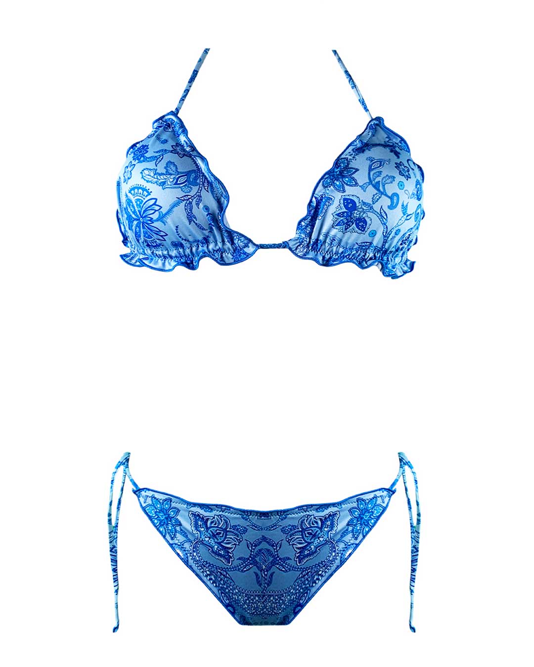 4giveness Bikini Triangolo Antibes Cachemire Azzurro - Bikini D'amare Riccione