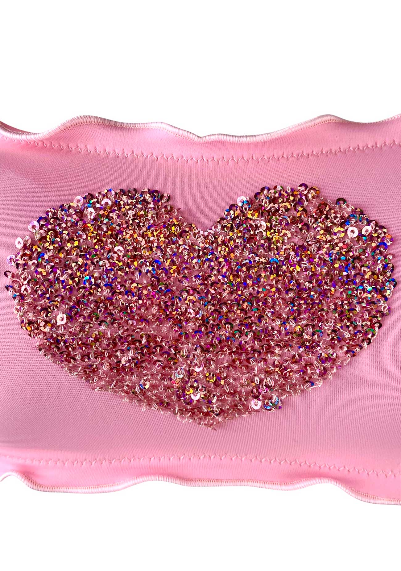 Sunny Beach Bikini Fascia Paillettes Cuore - Scegli il Colore