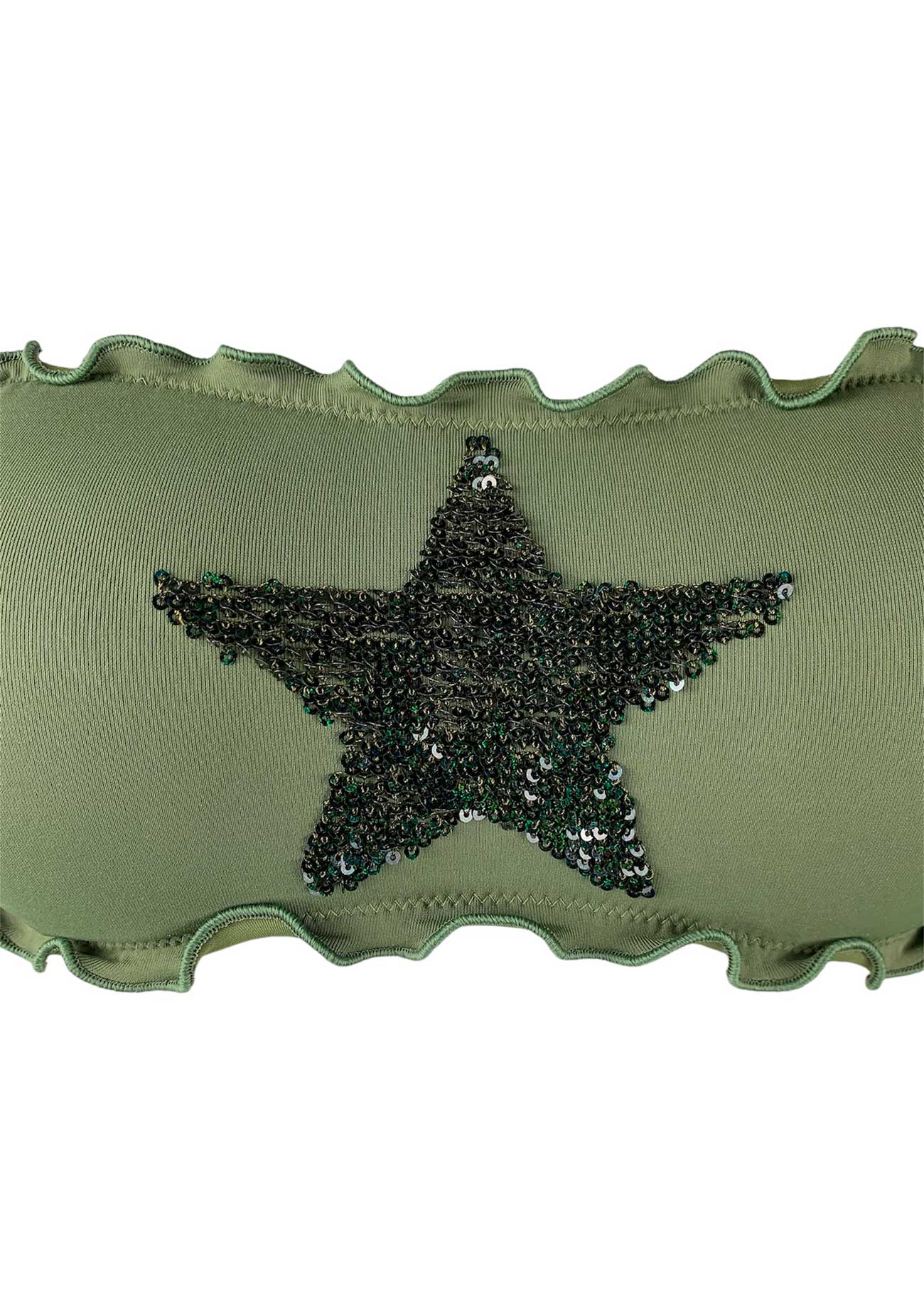 Sunny Beach Bikini Fascia Paillettes Stella Militare