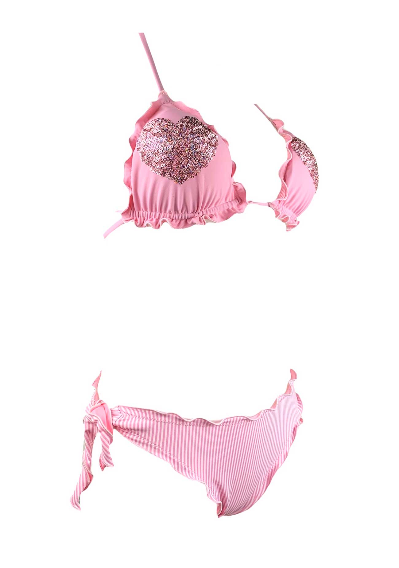 Sunny Beach Bikini Triangolo Paillettes Cuori - Scegli il Colore