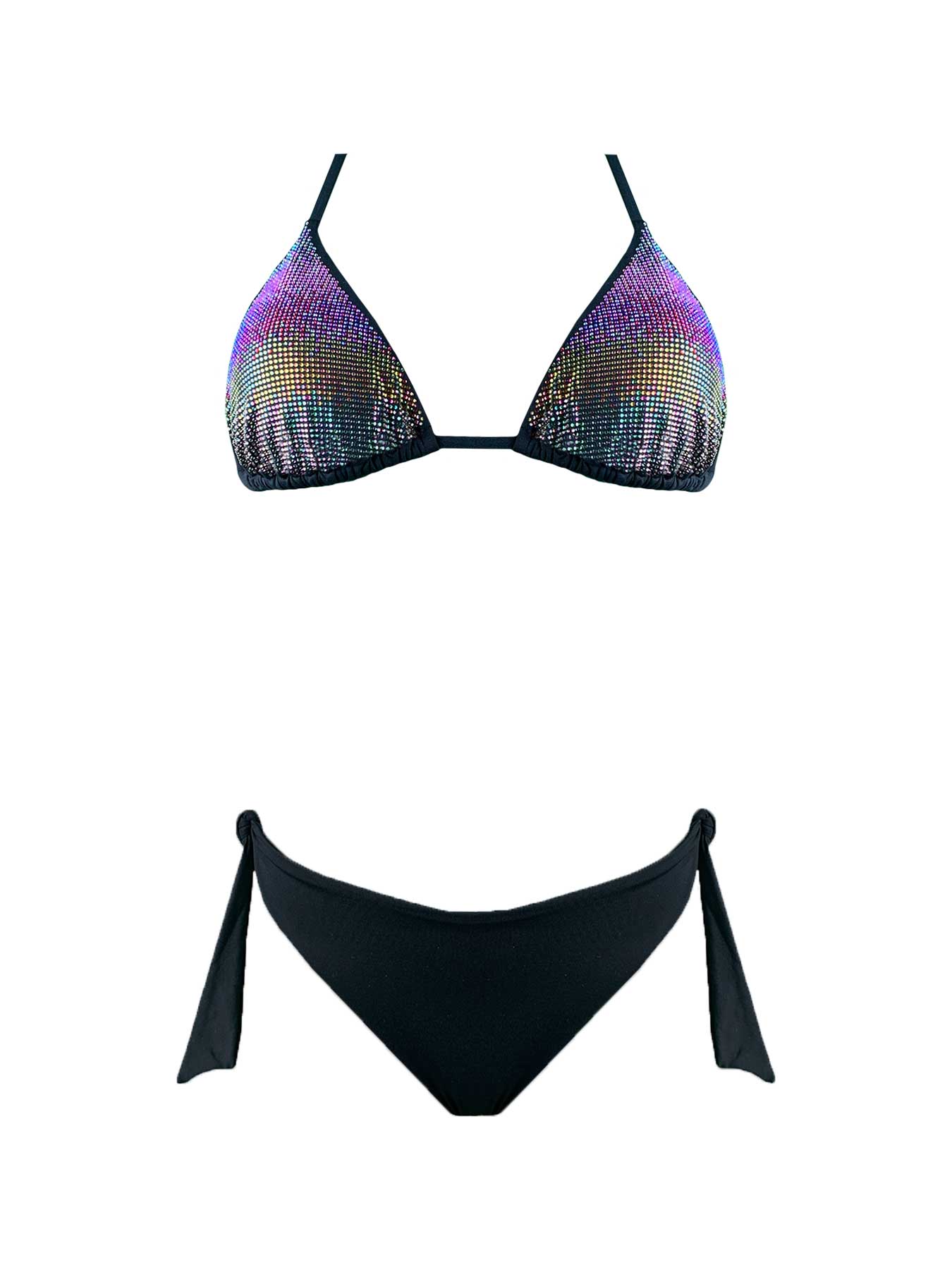 Genius Bikini Triangolo Strass Multicolor Genius Beachwear