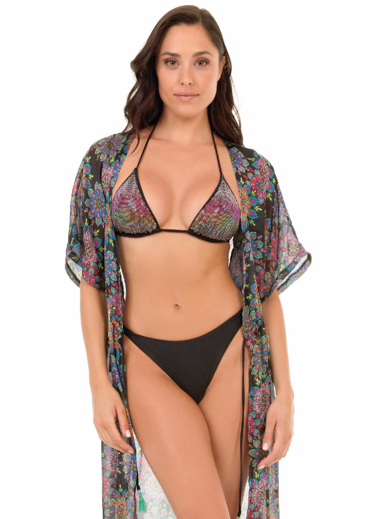 Genius Bikini Triangolo Strass Multicolor Genius Beachwear